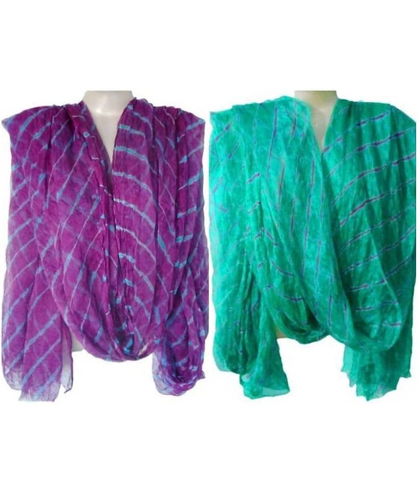 Apratim Multicoloured Chiffon Leheria Dupatta - Dupattas & Shawls | Buy online on ZillyBuy
