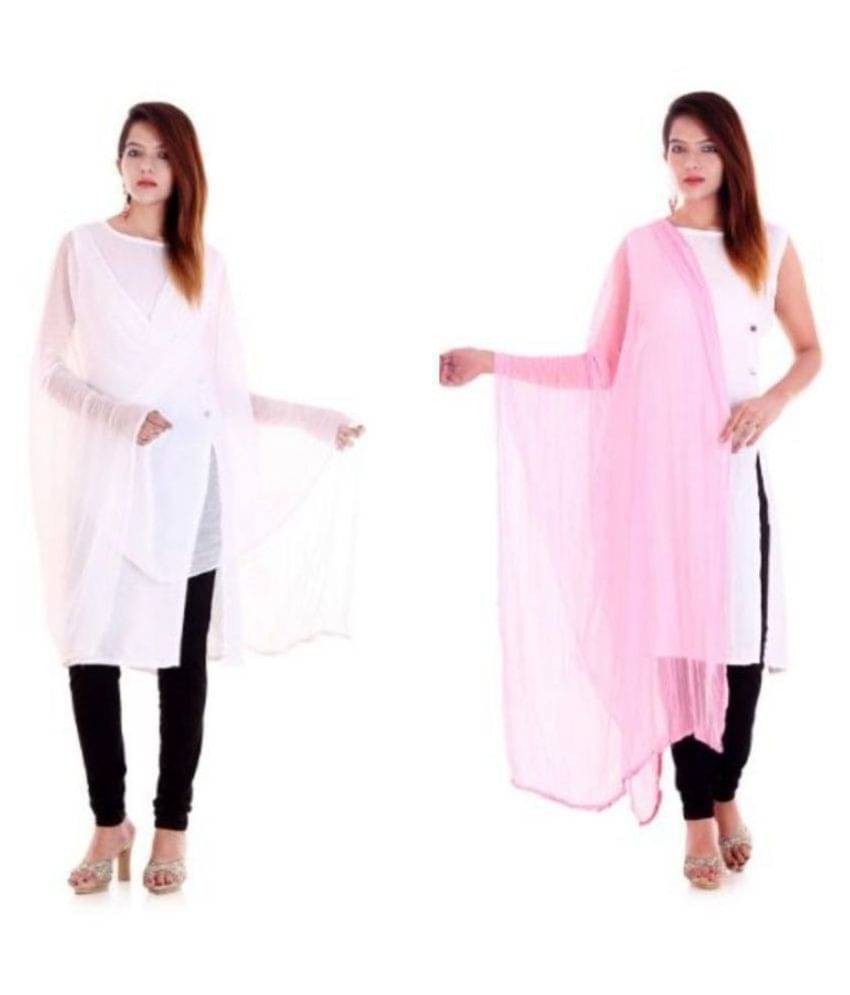     			Apratim Multicoloured Chiffon Self Dupatta