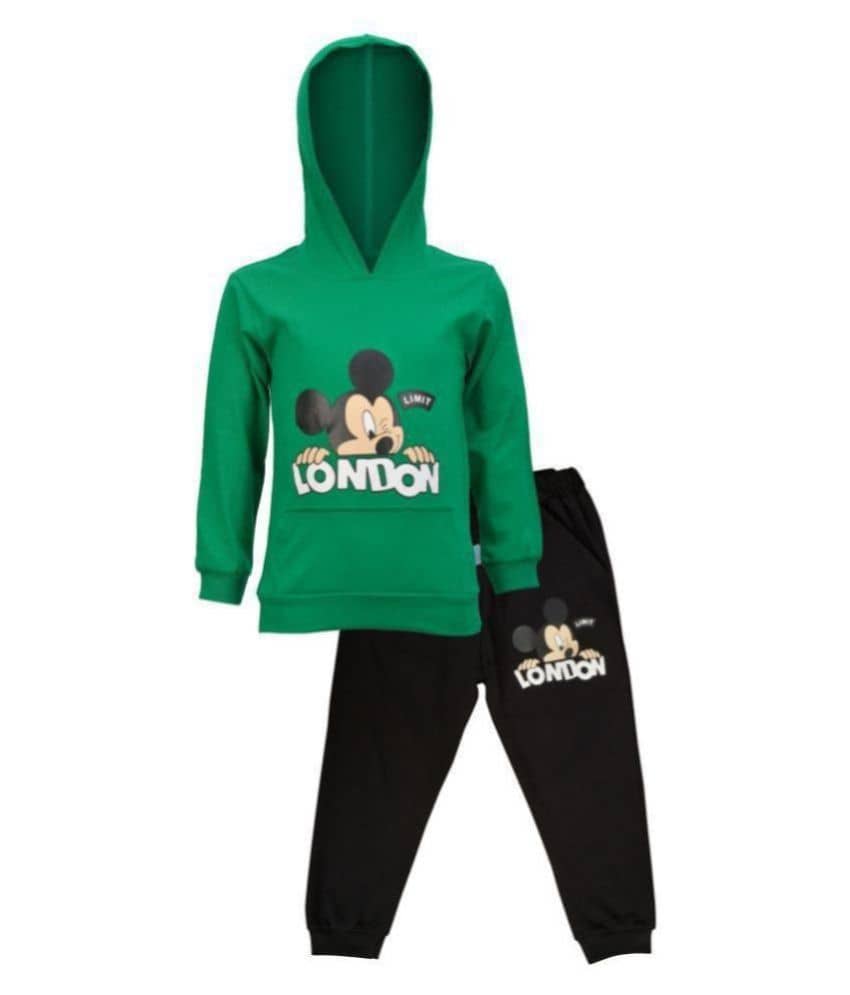 CATCUB Unisex for Baby Cotton Tops & Bottoms Sets ( Green )