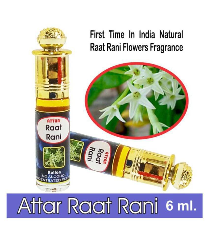 INDRA SUGANDH BHANDAR Natural Attar Raat Rani Fresh Flowers 24 Hours Long-Lasting Fragrance for Men and Women INDRA SUGANDH BHANDAR Natural Attar Raat Rani Fresh Flowers 24 Hours Long-Lasting Fragrance for Men and Women