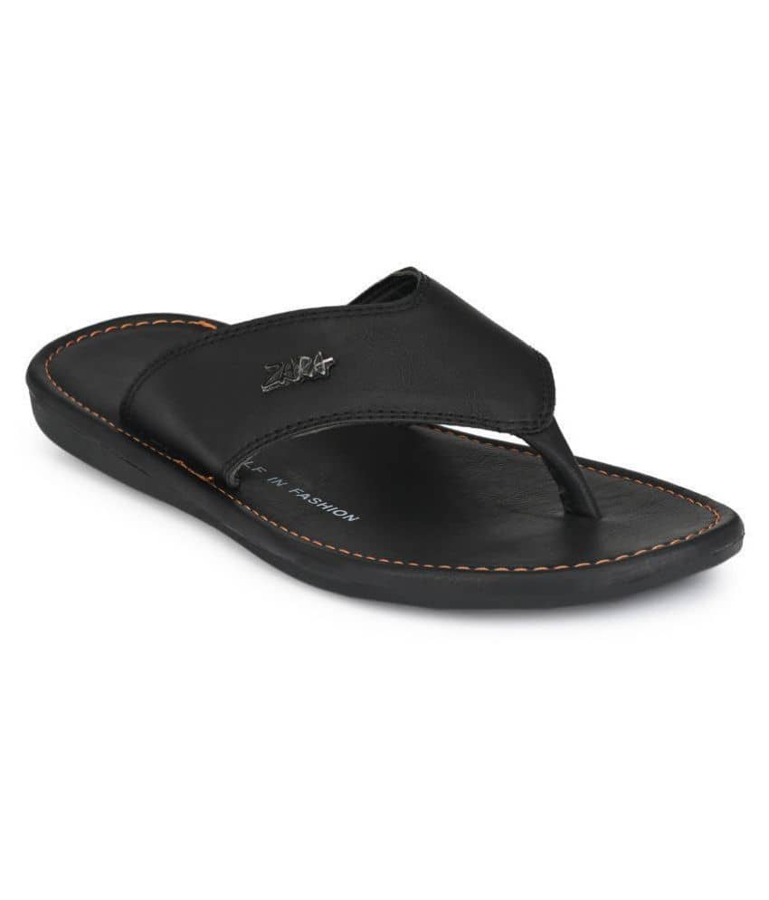 Leeport Black Flip Flops