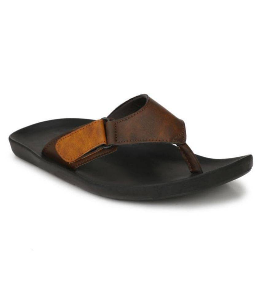     			Leeport - Brown  Synthetic Thong Flip Flop