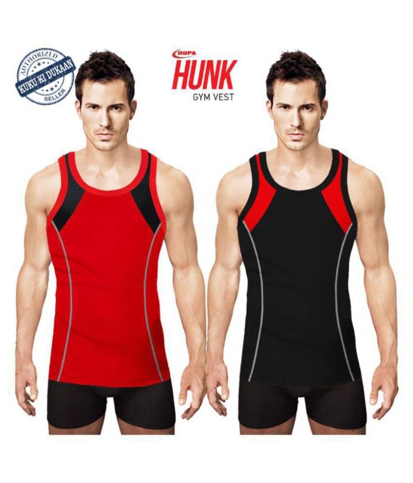 Rupa Hunk Multi Sleeveless Vests Pack of 2 Rupa Hunk Multi Sleeveless Vests Pack of 2