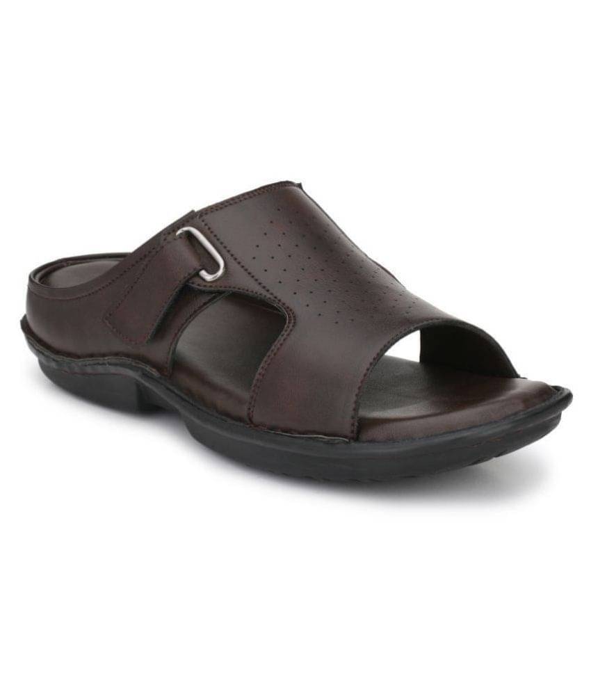     			SHENCES Brown Flip Flops