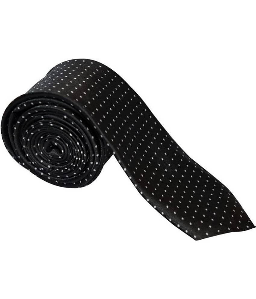SUNSHOPPING Black Polka Dots Micro Fiber Necktie - Jewellery Sets | Buy online on ZillyBuy