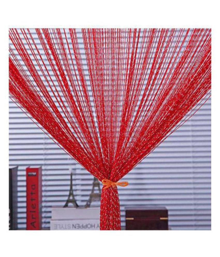 YUTIRITI - Red Pack of 2 Polyester Door Curtain (3 ft X 7 ft) YUTIRITI - Red Pack of 2 Polyester Door Curtain (3 ft X 7 ft)