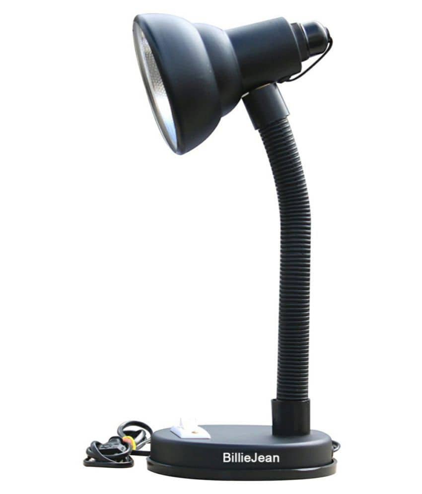 BillieJean Black Study Table Lamp ( Pack of 1 )