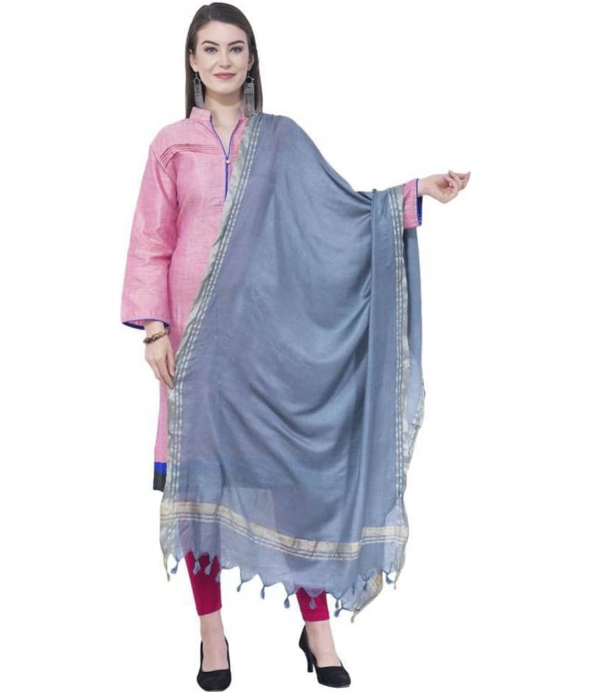 A R Silk Grey Cotton Dupatta - Dupattas & Shawls | Buy online on ZillyBuy