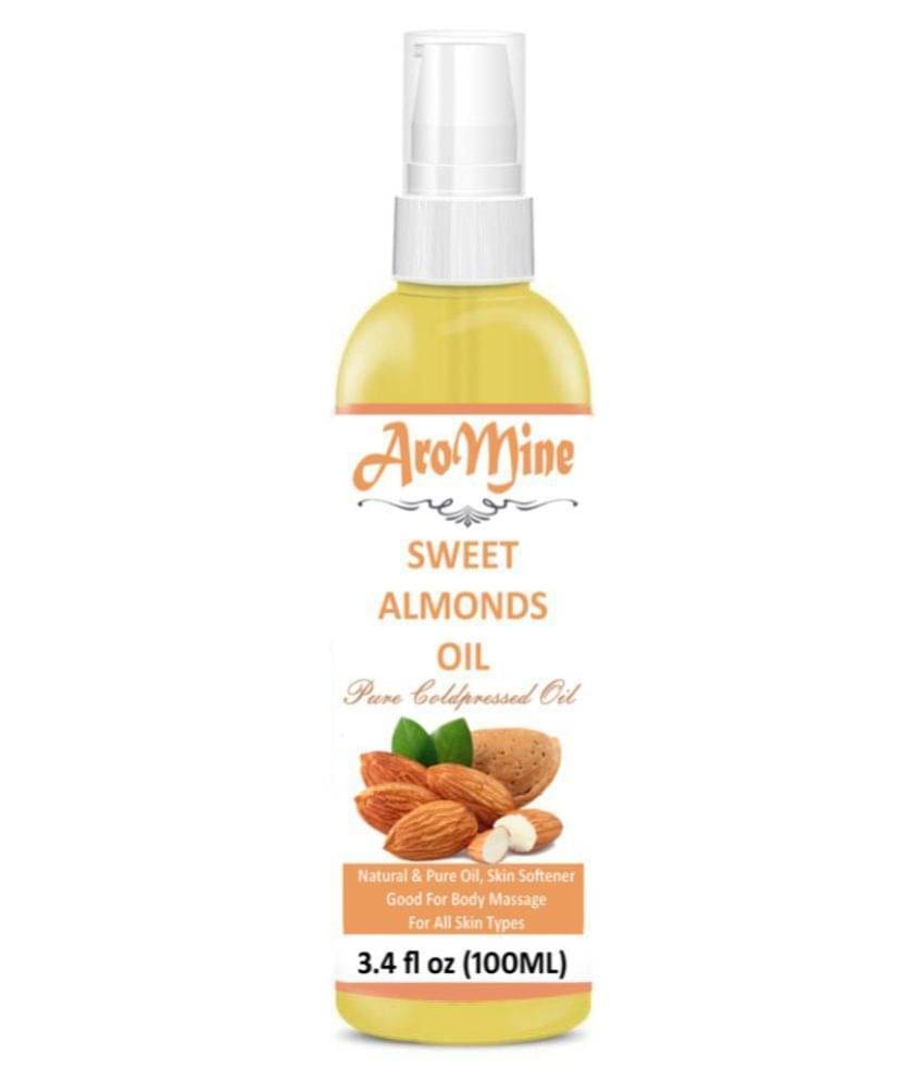 Aromine 100% Pure Sweet Almond Oil For Hair & Glow Skin- 100 mL Aromine 100% Pure Sweet Almond Oil For Hair & Glow Skin- 100 mL