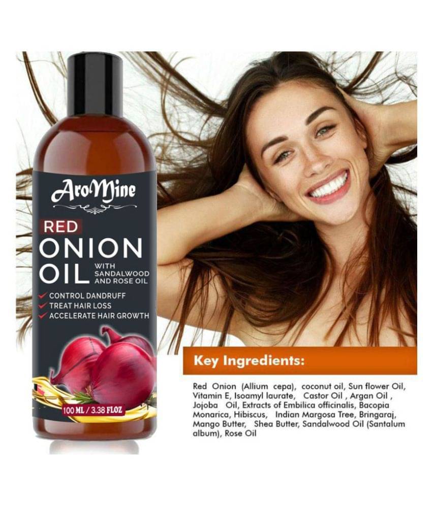 Aromine Red ONION Oil For Hair Growth, Hair Fall Oil- 100 mL Aromine Red ONION Oil For Hair Growth, Hair Fall Oil- 100 mL