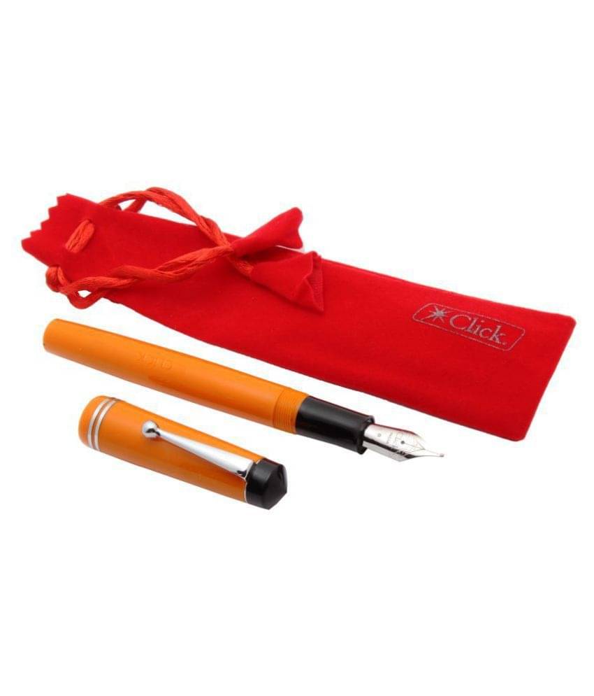     			Click Aristocat Acrylic Fountain Pen With Broad Nib 3in1 Ink Filling System - Orange