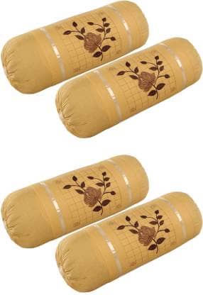 MAHALUXMI COLLECTION Pack of 4 Beige Pillow Cover