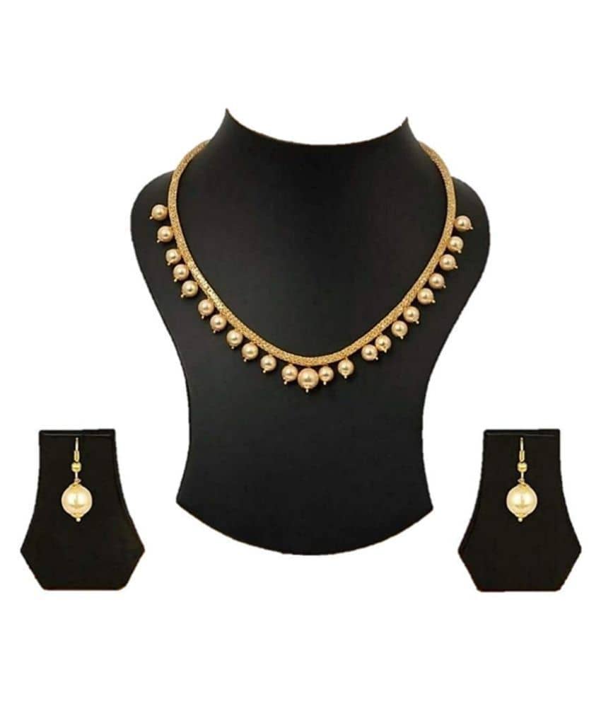Molika - Gold Alloy Necklace Set ( Pack of 1 )