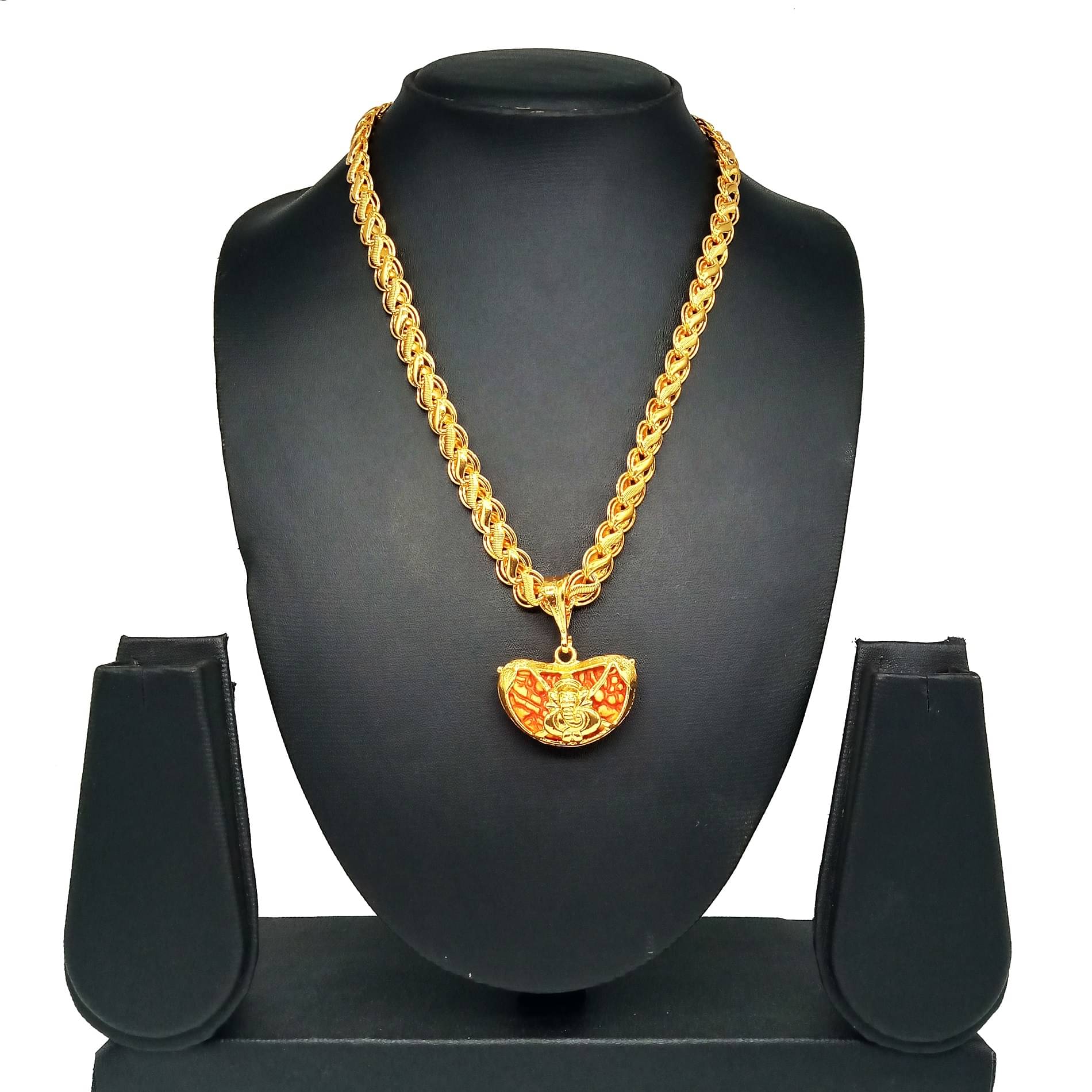 SHANKHRAJ MALL GOLD PLATED PENDANT AND CHAIN FOR MEN OR BOYS-100171 SHANKHRAJ MALL GOLD PLATED PENDANT AND CHAIN FOR MEN OR BOYS-100171