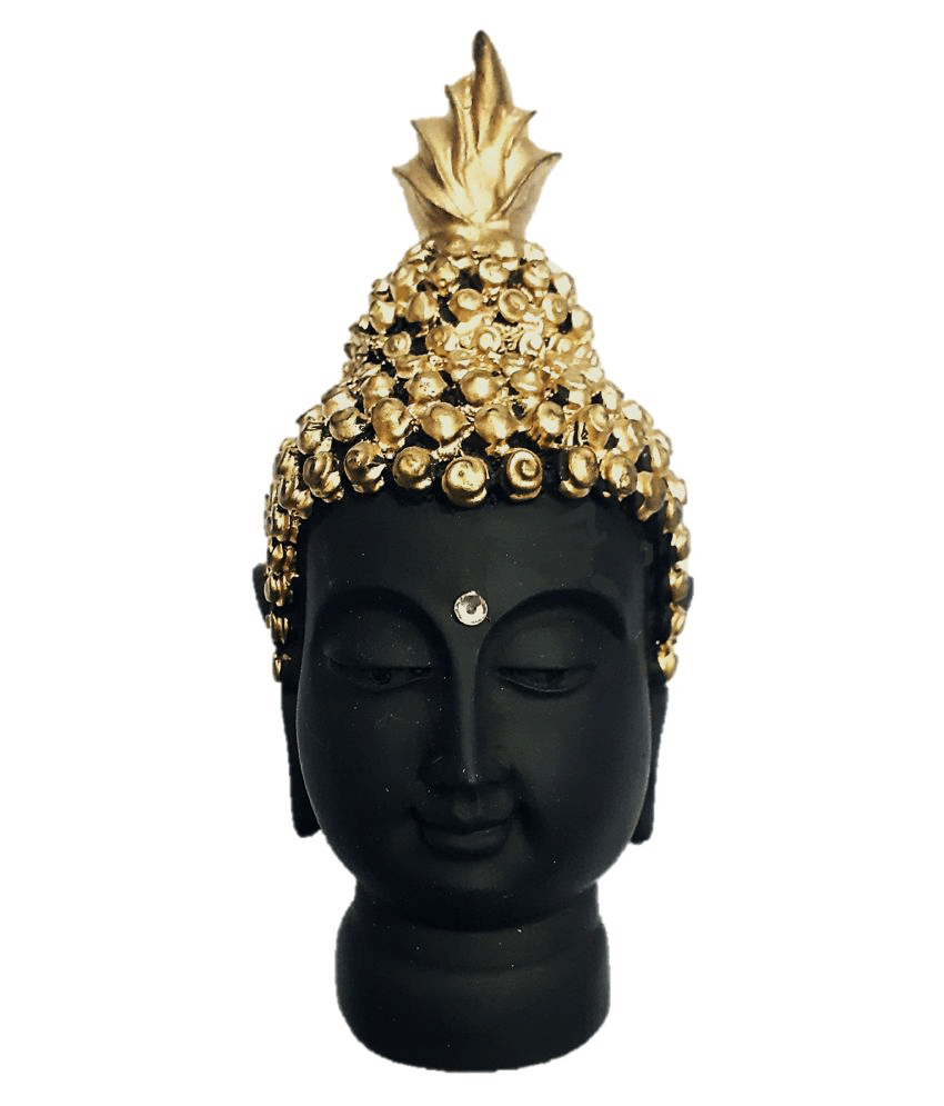 Spreading Smiles Buddha Face Statue idol Head Showpieces Vastu Fengshui Black (Pack of 1) Spreading Smiles Buddha Face Statue idol Head Showpieces Vastu Fengshui Black (Pack of 1)