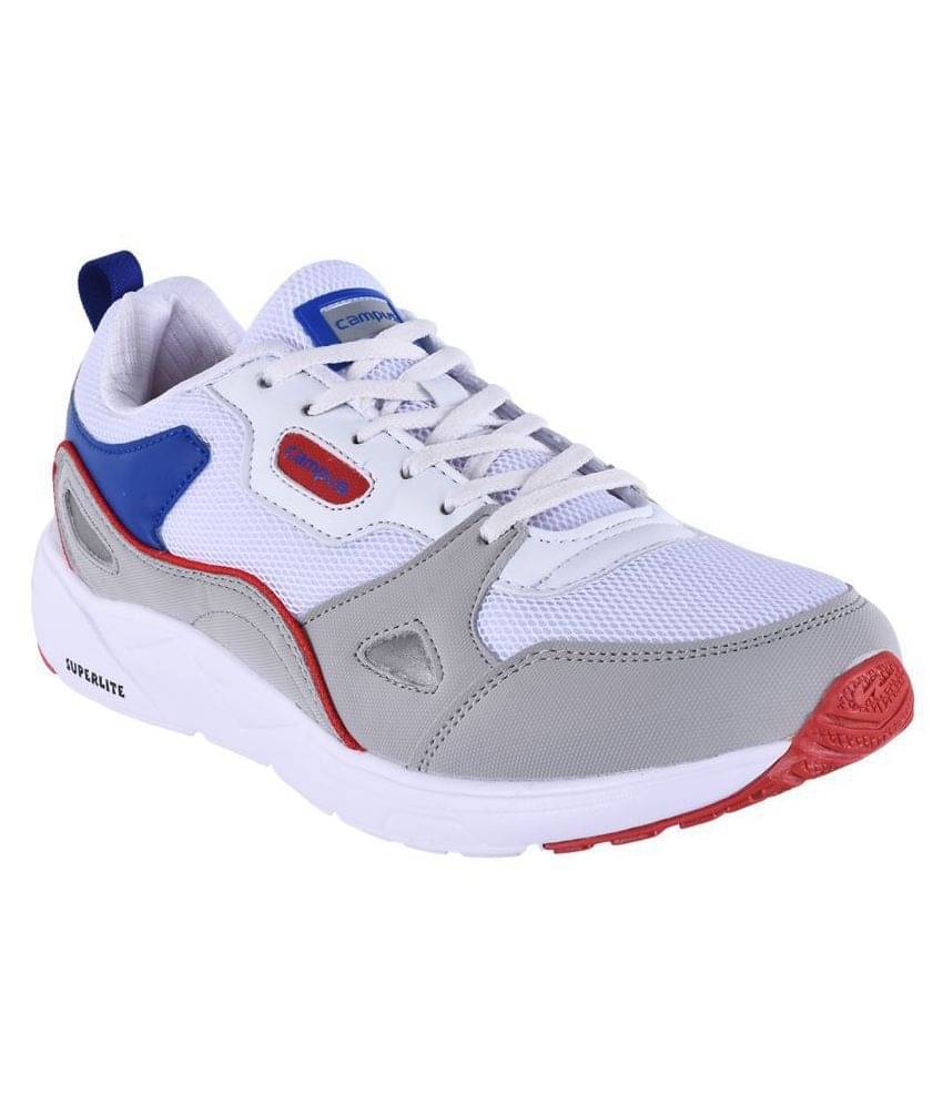    			Campus WISDOM White  Men's Sports Running Shoes
