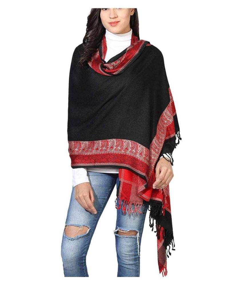 KASHMIRI Black Shawl KASHMIRI Black Shawl