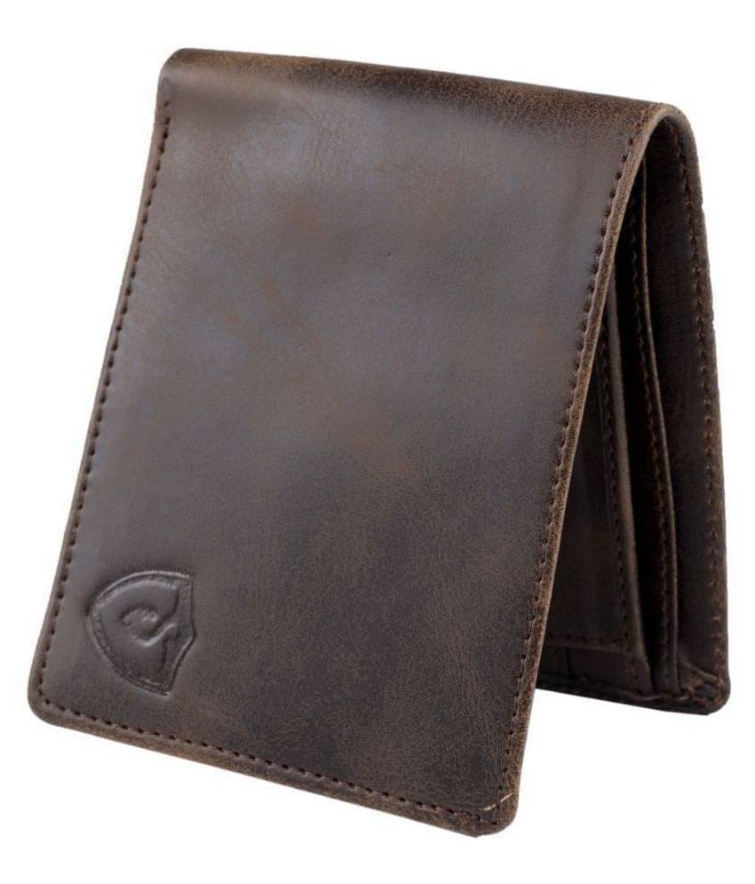     			Keviv Leather Self Design Men's Regular Wallet With 5 Slots For Card ( Brown , Pack of 1 )