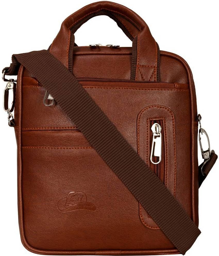 Leather World - Brown Solid Messenger Bags - Handbags | Buy online on ZillyBuy