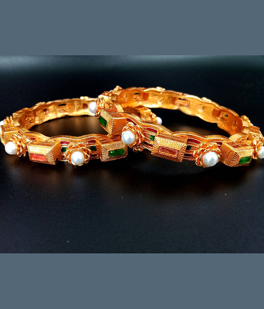 shankhraj mall Traditional Gold Plated Designer Bangles Jewellery For Women / Girls-100355 - Bangles & Bracelets | Buy online on ZillyBuy