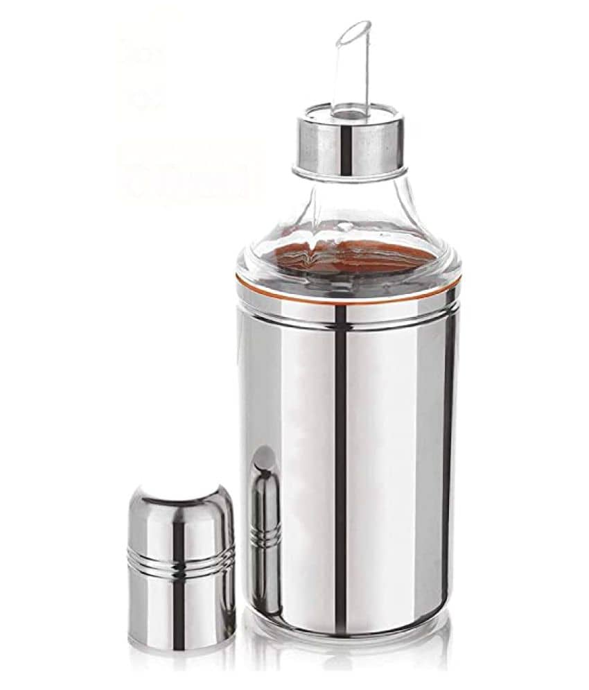 AKG. Oil Pourer Steel Oil Container/Dispenser Set of 1 750 mL