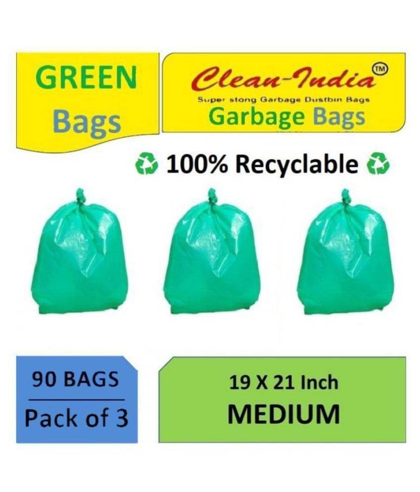     			Clean India Green Virgin Plastic Dustbin and Garbage bags