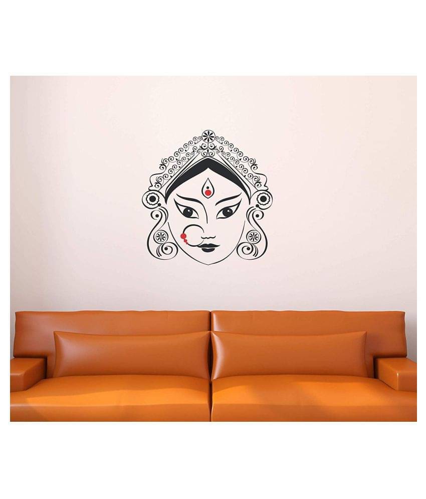 Asmi Collection Goddess Maa Durga Religious & Inspirational Sticker ( 42 x 40 cms ) Asmi Collection Goddess Maa Durga Religious & Inspirational Sticker ( 42 x 40 cms )
