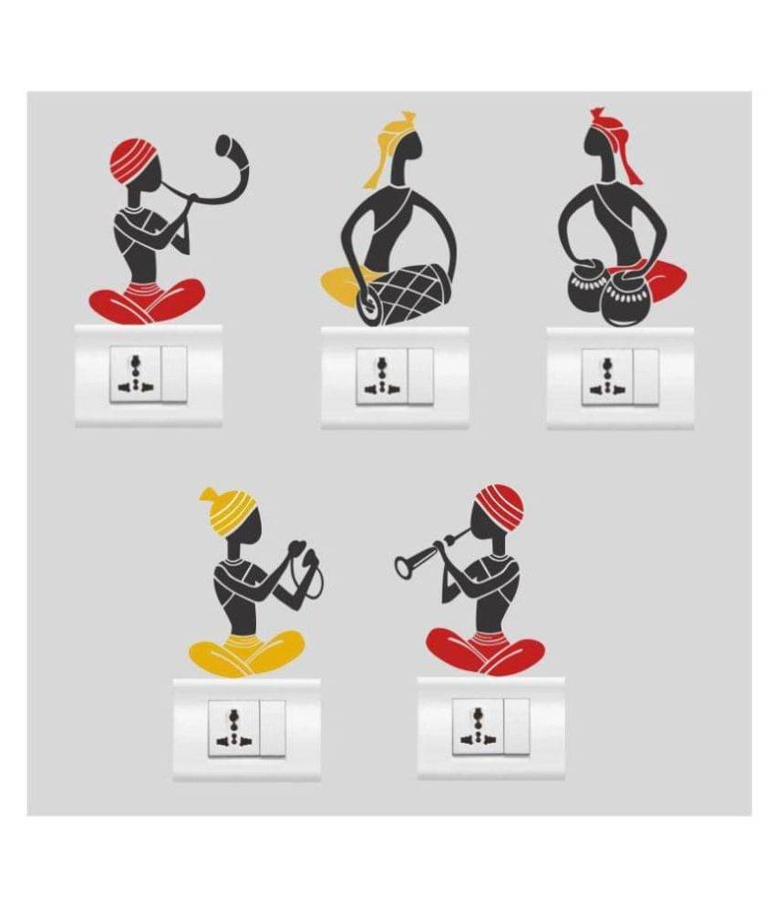     			Asmi Collection Wall Stickers For Light Switches Music Sticker ( 10 x 17 cms )