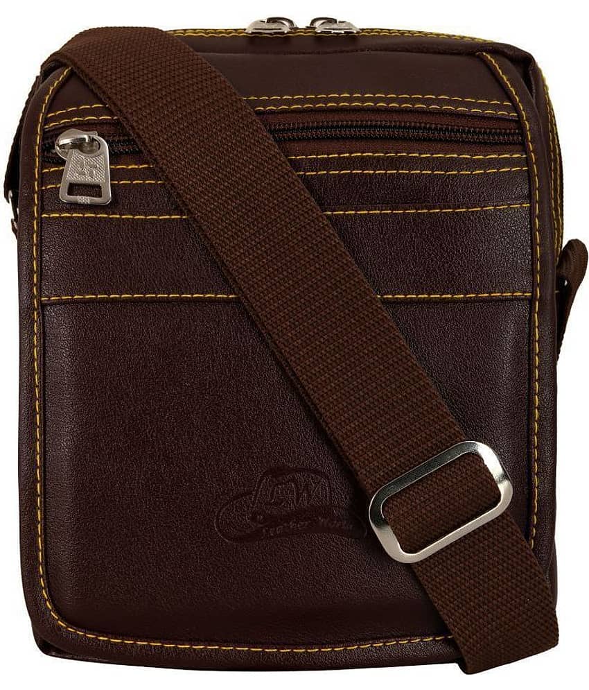 Leather World - Navy Blue Solid Messenger Bags - Handbags | Buy online on ZillyBuy