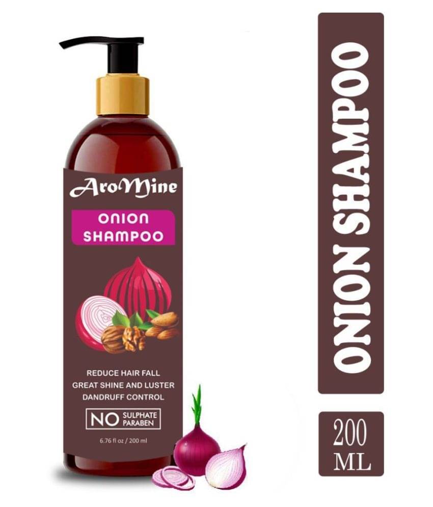 Aromine Organic Red Onion Shampoo for Hair Regrowth, Hair Fall Control, Shampoo 200 g mL Aromine Organic Red Onion Shampoo for Hair Regrowth, Hair Fall Control, Shampoo 200 g mL