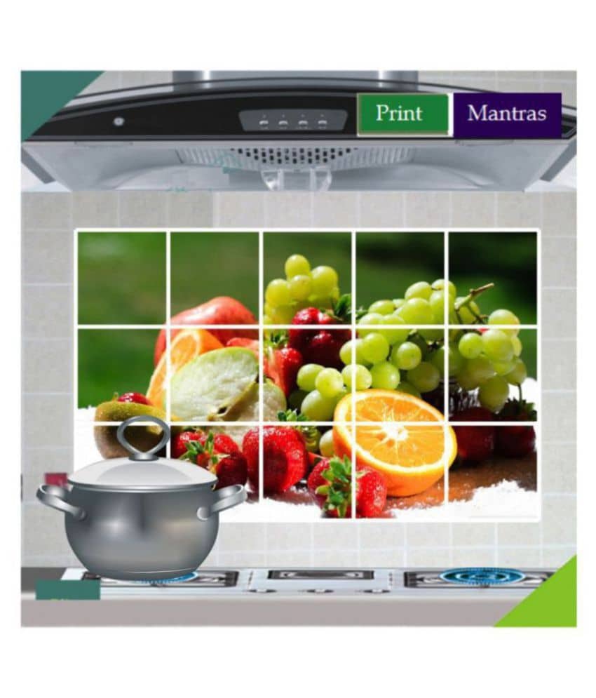Asmi Collection Kitchen Wall Sticker Fruit & Vegetables Sticker ( 60 x 90 cms )