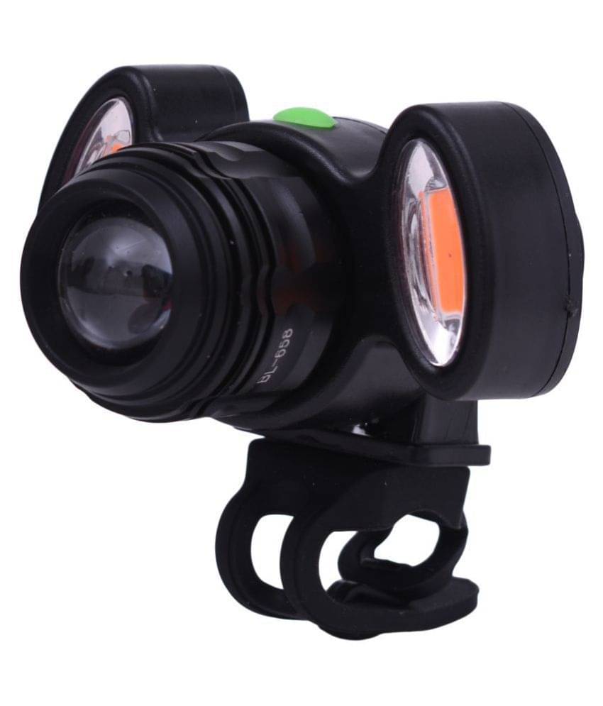 Dark Horse Bicycle Zoom-Able Feature 4 Mode Headlight + Holder Clip Mount Different Modes with 2 Warning Lights, USB Rechargeable (Black) Dark Horse Bicycle Zoom-Able Feature 4 Mode Headlight + Holder Clip Mount Different Modes with 2 Warning Lights, USB Rechargeable (Black)
