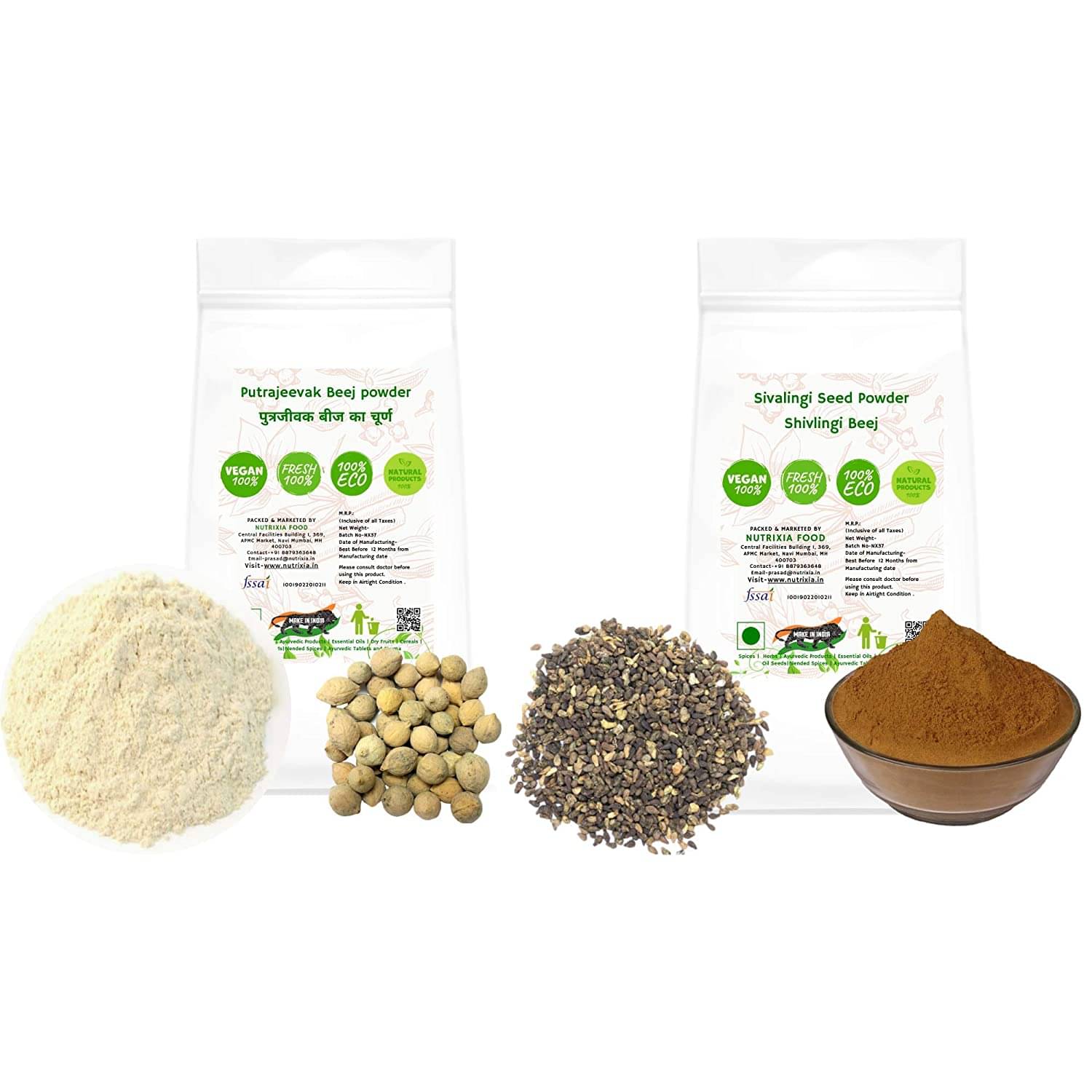 Nutrixia Food Shivalingi Seed And Putrajivak Powder Powder 100 Gm Pack of 2 Nutrixia Food Shivalingi Seed And Putrajivak Powder Powder 100 Gm Pack of 2