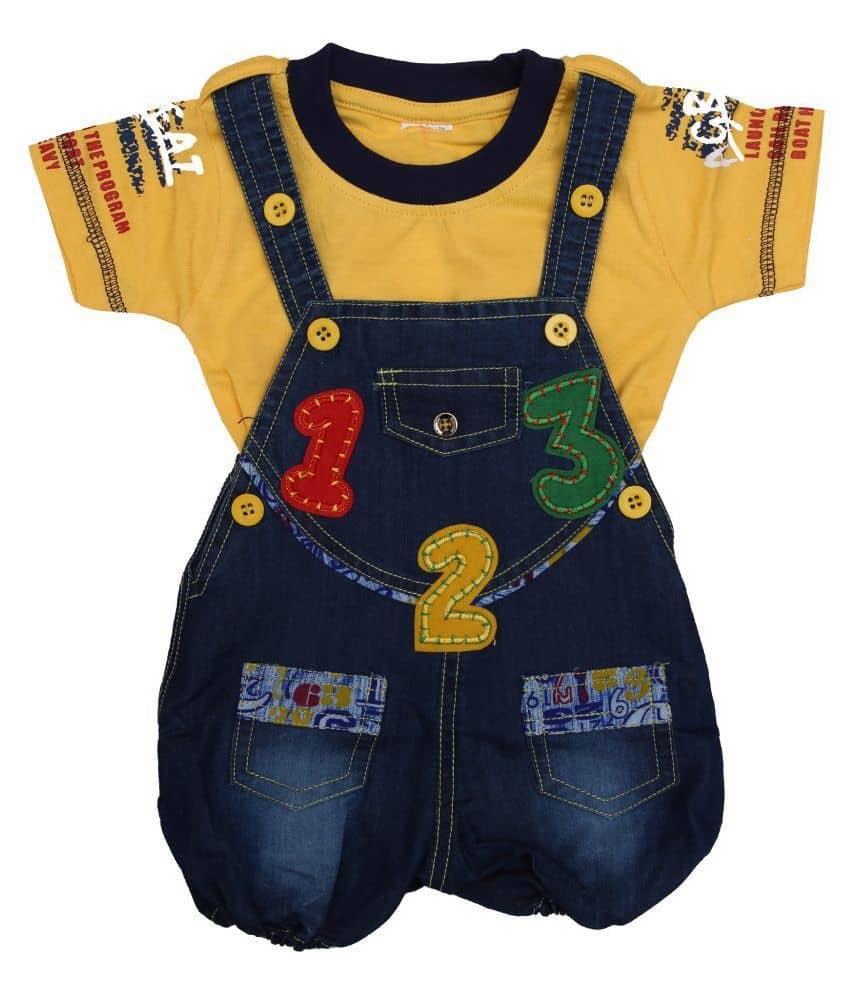 Zadmus Unisex for Baby 100% Cotton Bodysuit ( Yellow )
