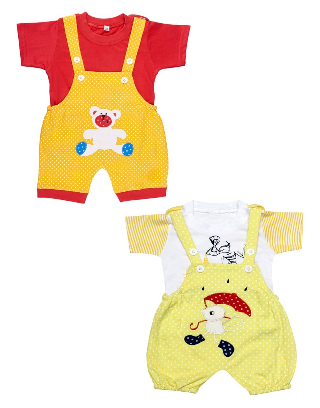     			Babeezworld Pack of 2 Unisex for Baby 100% Cotton ( Multicolor )