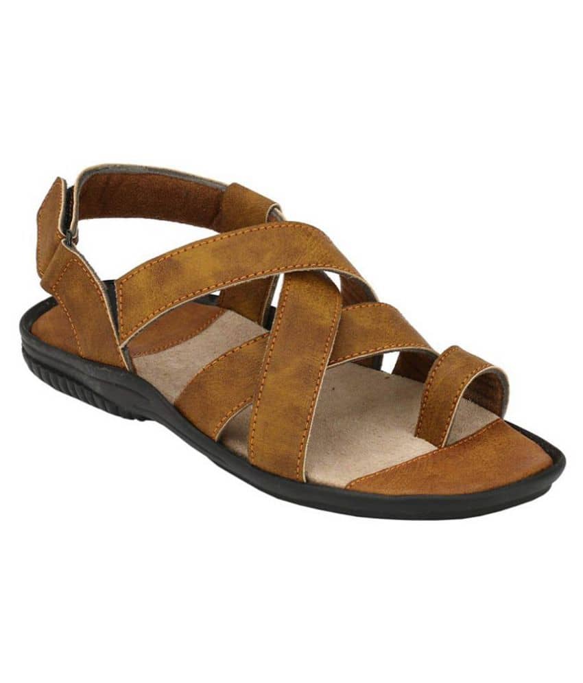 Leeport Brown Leather Sandals
