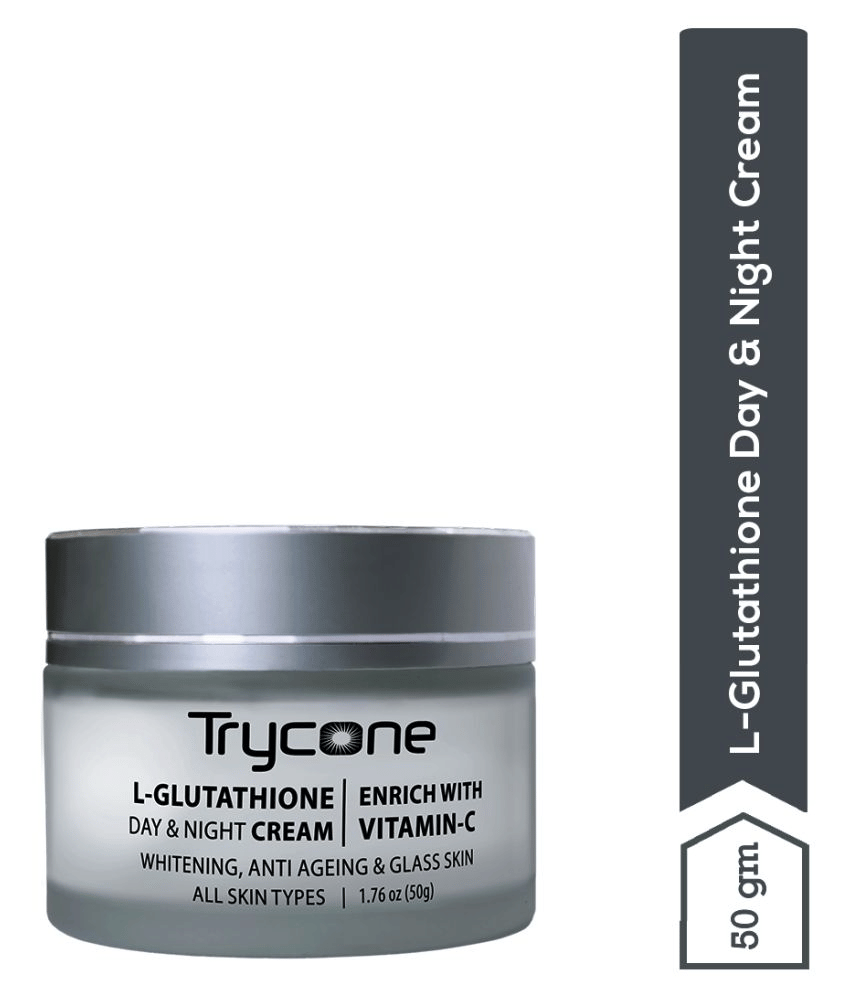 Trycone L- Glutathione and Vitamin C Face Cream for Skin Whitening, Anti Ageing and Glass Skin, Enrich with Natural Actives, 50 Gm Trycone L- Glutathione and Vitamin C Face Cream for Skin Whitening, Anti Ageing and Glass Skin, Enrich with Natural Actives, 50 Gm