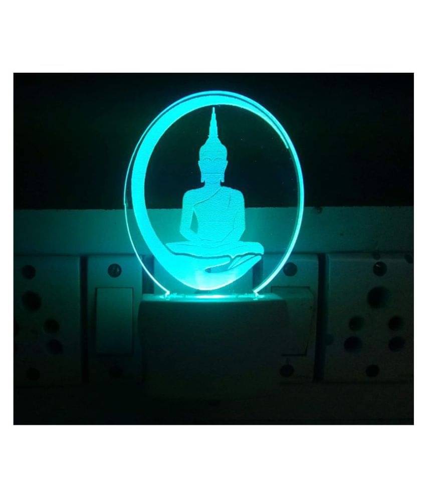 UKANI 3D Acrylic Gautama Buddha Design Night LAMP for Home/Birthday Gift Night Lamp Multi - Pack of 1 UKANI 3D Acrylic Gautama Buddha Design Night LAMP for Home/Birthday Gift Night Lamp Multi - Pack of 1