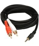 Upix 2.5m 3.5mm Stereo Jack to 2RCA Audio Jack Cable - Connects Mobile/LCD/LED with Home Theatre