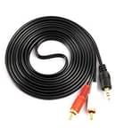 Upix 1.3m 3.5mm Stereo Jack to 2RCA Audio Jack Cable - Connects Mobile/LCD/LED with Home Theatre