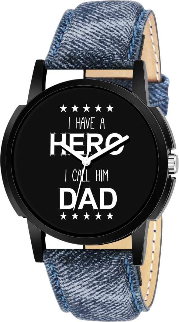     			EMPERO - Blue Leather Analog Men's Watch