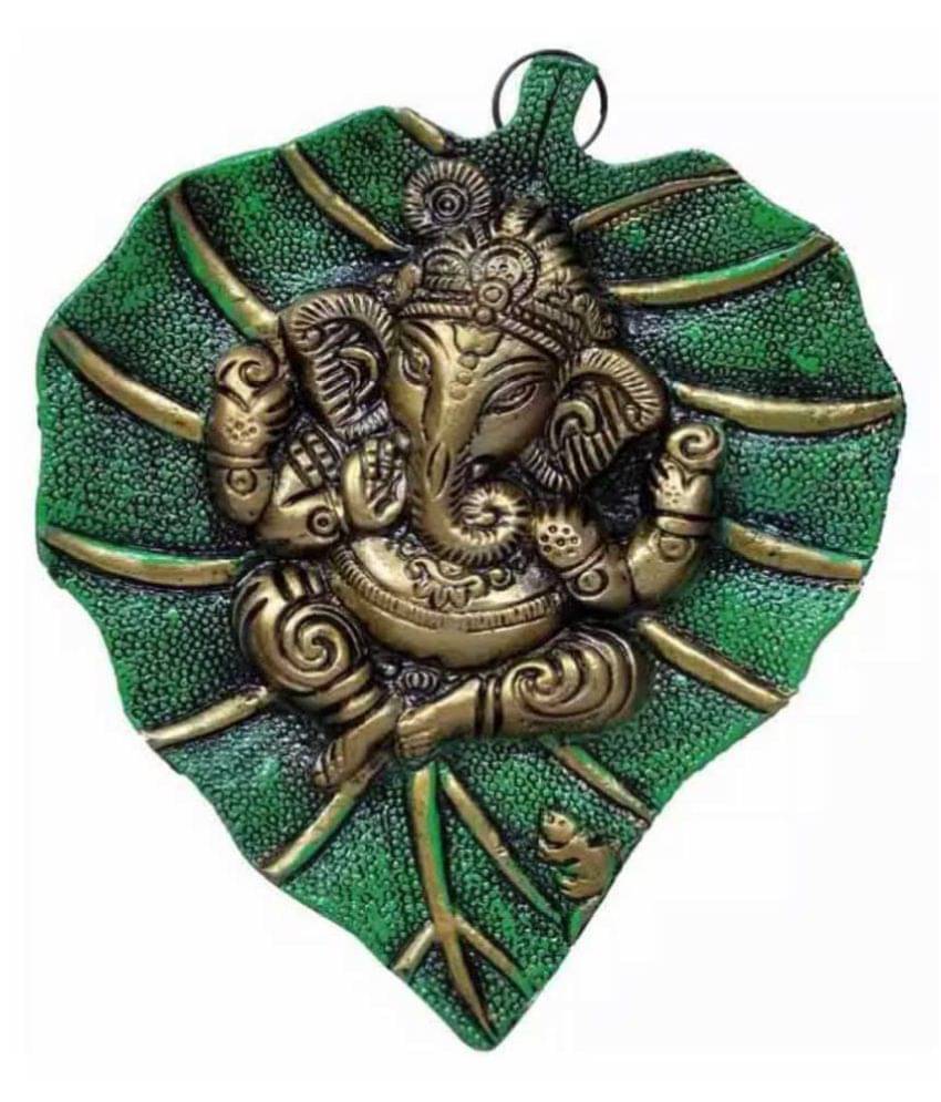 Sigma Handcraft Leaf Ganesha Wall Hanging Idol Sigma Handcraft Leaf Ganesha Wall Hanging Idol