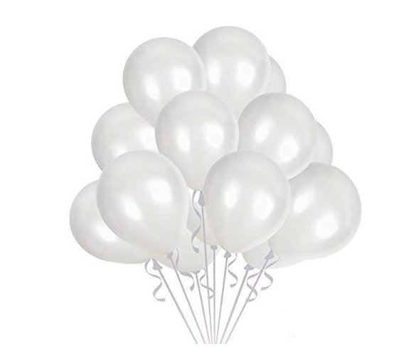     			Blooms  Vibrant Colous Combo Pack of 100 Balloons - White Balloons Combo