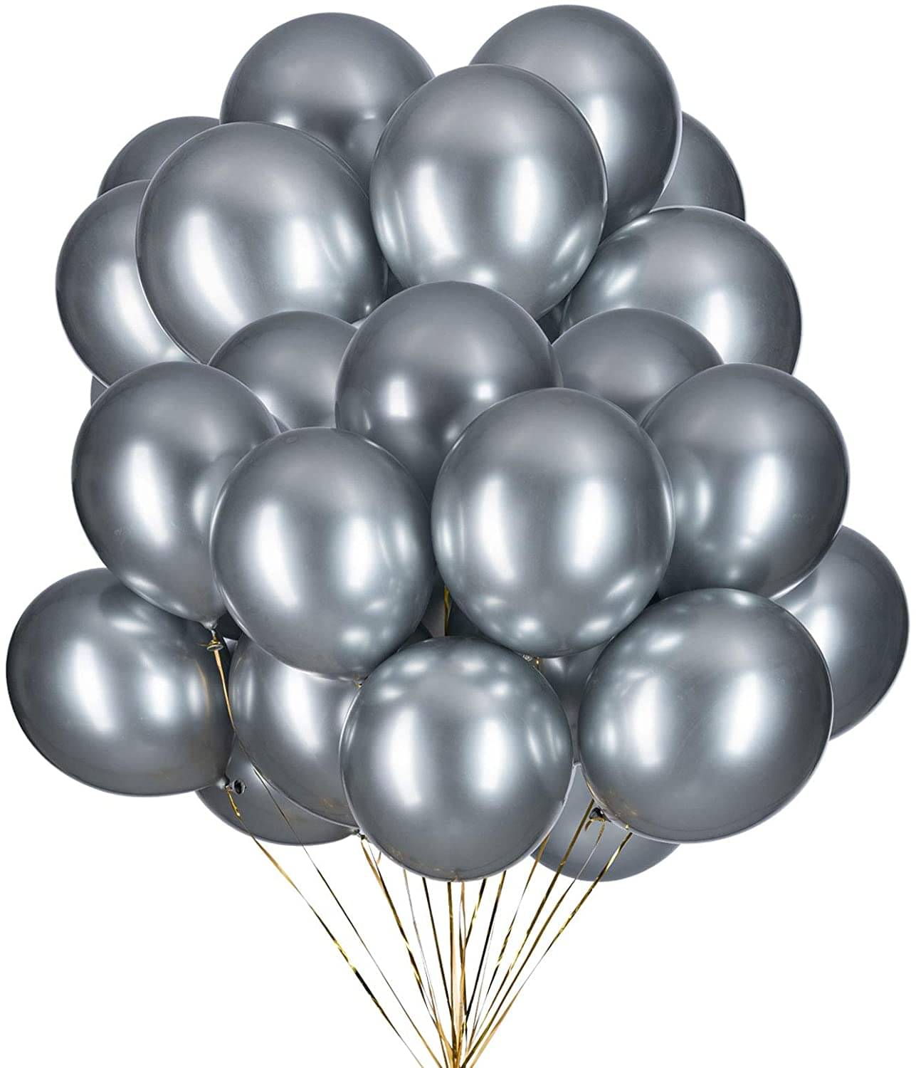     			Blooms Vibrant Colous Combo Pack of 100 Balloons - Silver Balloons Combo