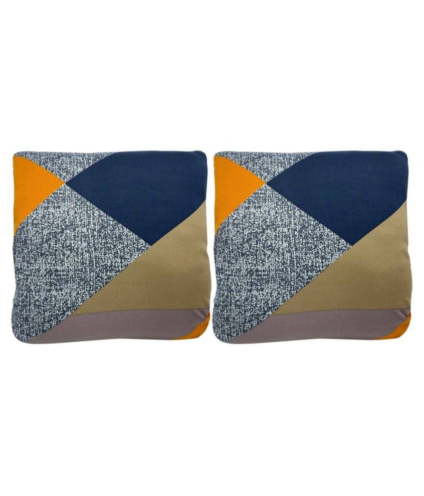     			House Of Quirk Set of 2 Polyester Cushion Covers 40X40 cm (16X16)