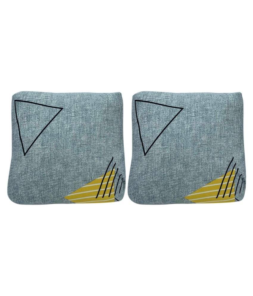     			House Of Quirk Set of 2 Polyester Cushion Covers 40X40 cm (16X16)