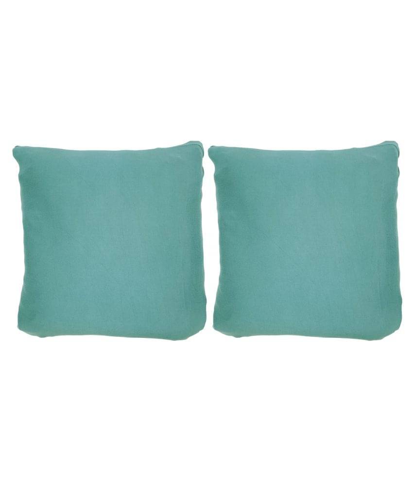     			House Of Quirk Set of 2 Polyester Cushion Covers 40X40 cm (16X16)