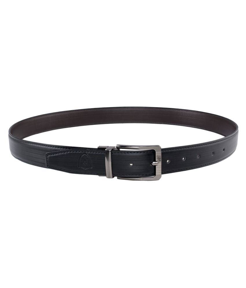     			Keviv Black Leather Formal Belt