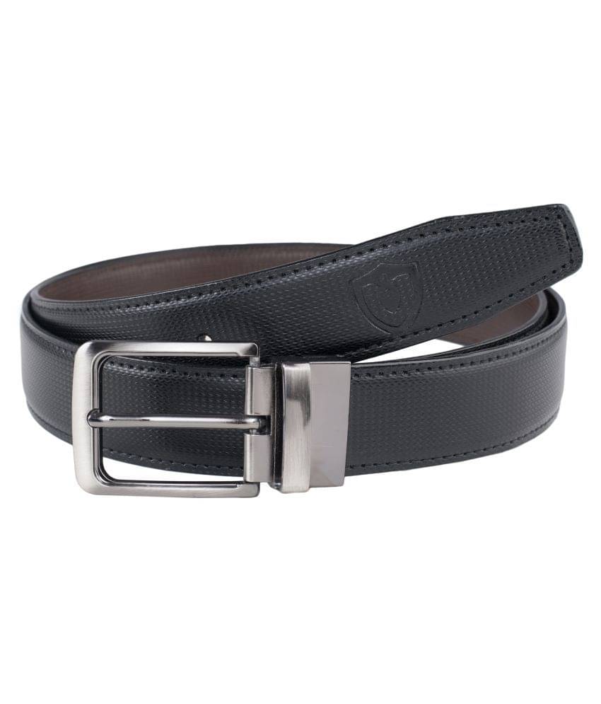     			Keviv Black Leather Formal Belt
