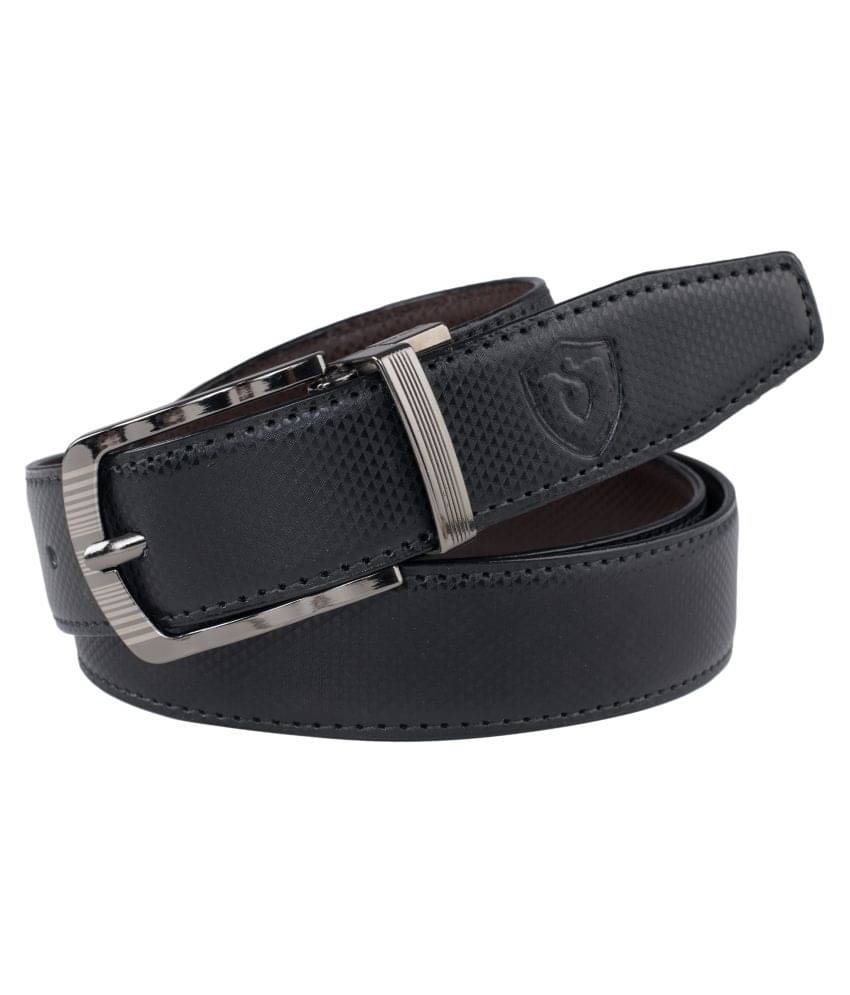    			Keviv Black Leather Formal Belt
